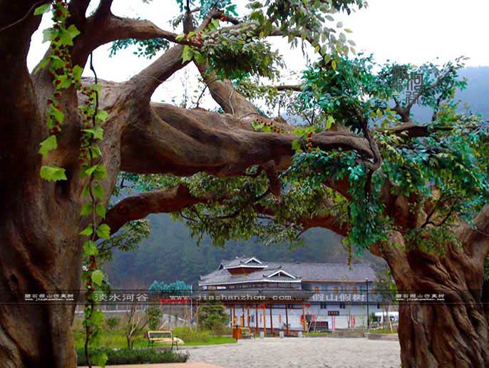 仿真树大门