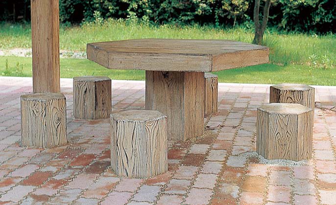水泥仿木家具水泥仿木座椅水泥仿木桌子高端制作