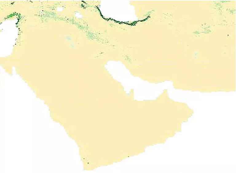 西亚森林覆盖地图