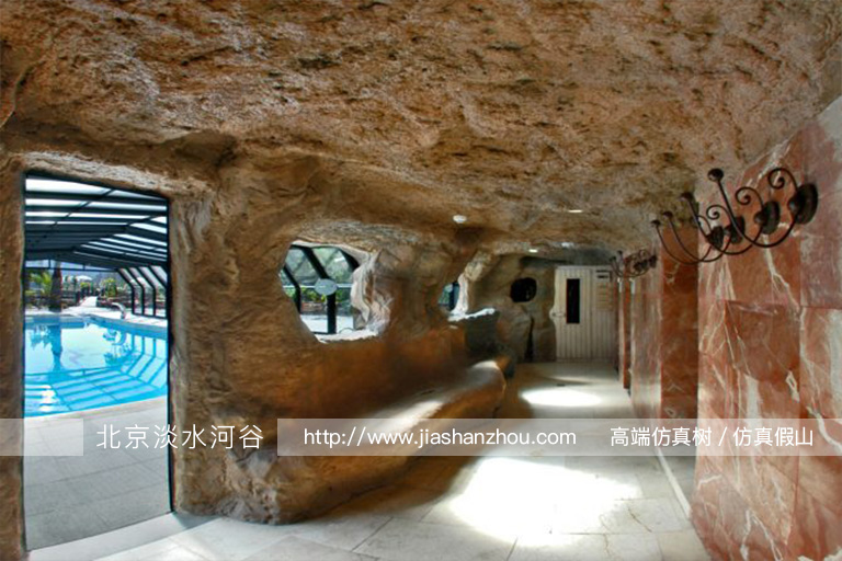 假山鱼池庭院制作.jpg 假山鱼池庭院制作