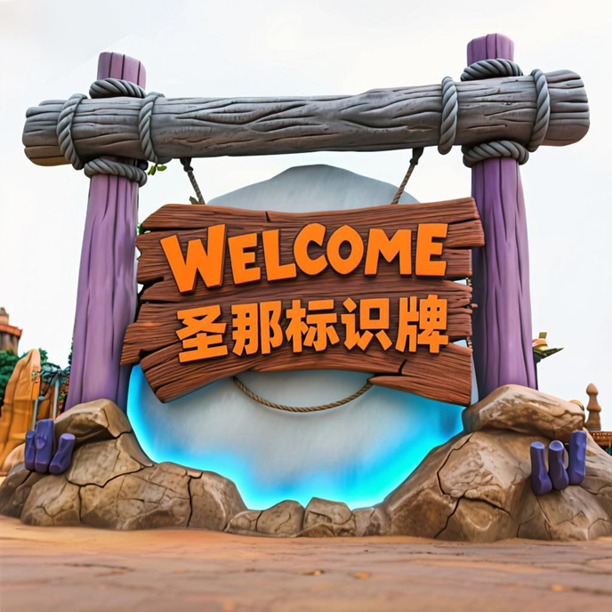 水泥仿木标识牌.jpg 水泥仿木标识牌