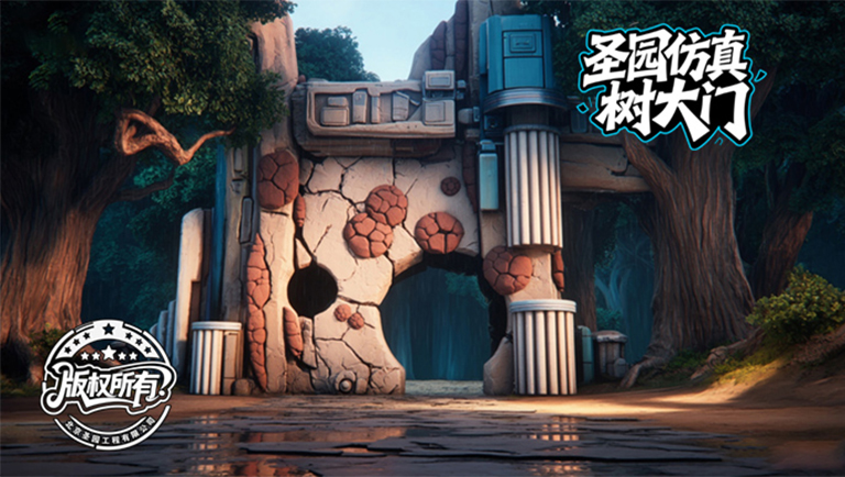 仿真树大门.jpg 仿真树大门