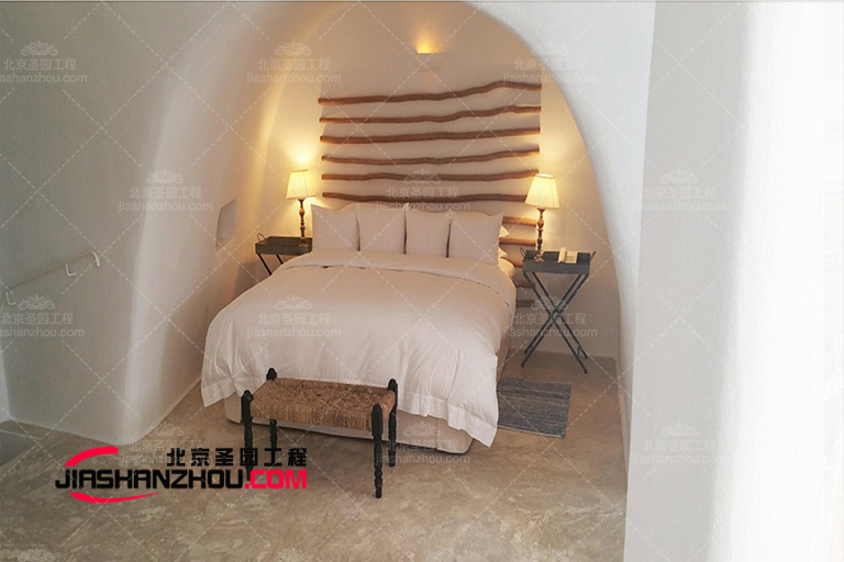 创意人造山洞别墅内景图很多人排队预约想入住