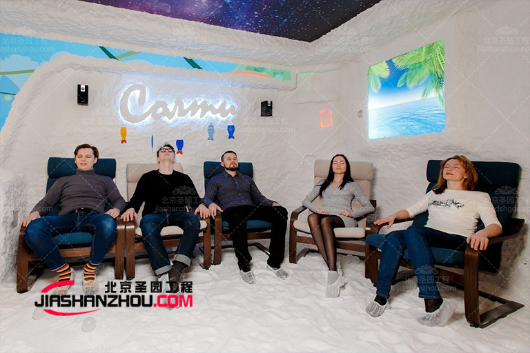 儿童主题仿真盐洞汗蒸房拥有优雅富丽堂皇的外观