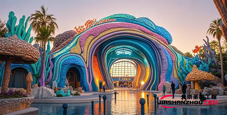 上海水泥假山大门制作为孩子们提供了一个梦幻般的乐园