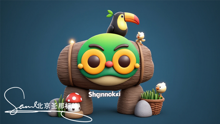 河南水泥仿木标识牌设计成与周边商业氛围相契合的样式