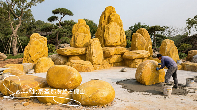 黄蜡石假山