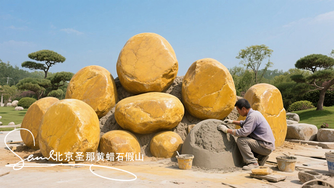 黄蜡石假山