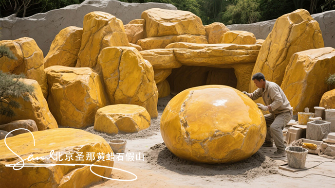 黄蜡石假山