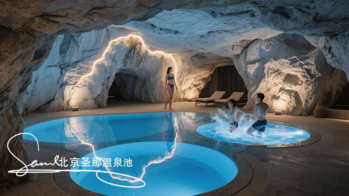 塑石假山温泉池