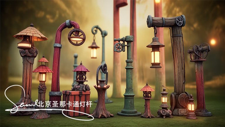 卡通灯杆