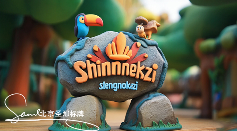 水泥仿木标识牌