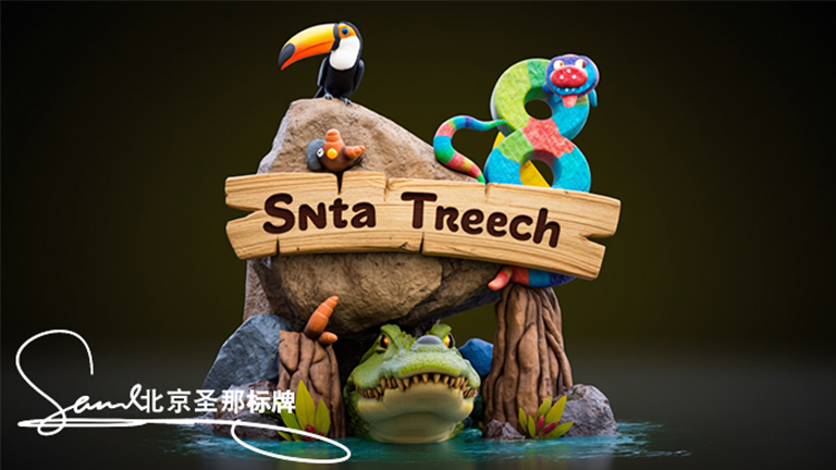 水泥仿木标识牌.jpg 水泥仿木标识牌