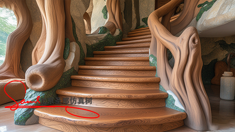 水泥仿木楼梯.jpg 水泥仿木楼梯