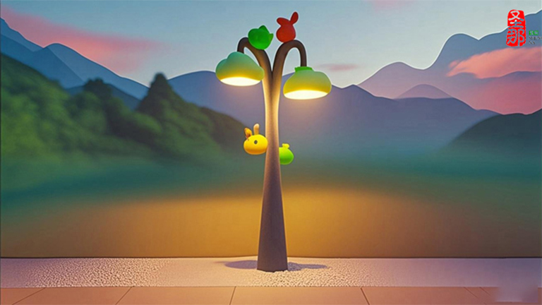 卡通灯杆.jpg 卡通灯杆