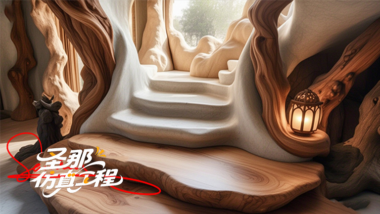 水泥仿木楼梯.jpg 水泥仿木楼梯