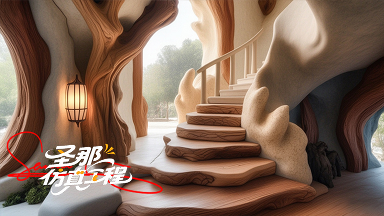 水泥仿木楼梯.jpg 水泥仿木楼梯