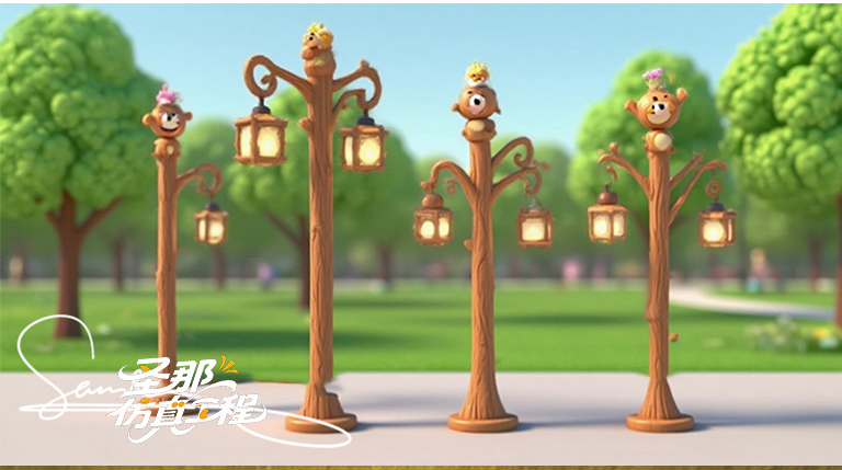 水泥仿木灯杆.jpg 水泥仿木灯杆