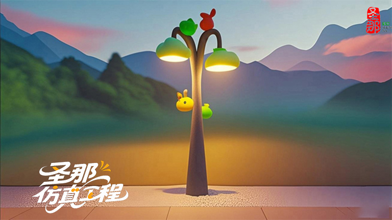 水泥仿木灯杆